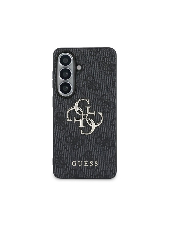 Guess Guess PU 4G Metal Logo Hátlap Samsung Galaxy S26+ számára Grey