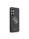 Guess Guess PU 4G Metal Logo Hátlap Samsung Galaxy S26+ számára Grey