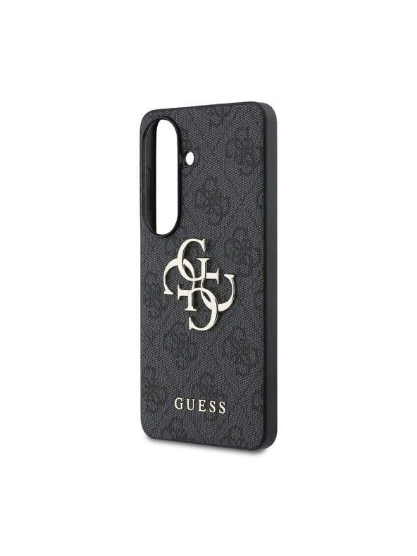 Guess Guess PU 4G Metal Logo Hátlap Samsung Galaxy S26+ számára Grey