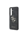 Guess Guess PU 4G Metal Logo Hátlap Samsung Galaxy S26+ számára Grey