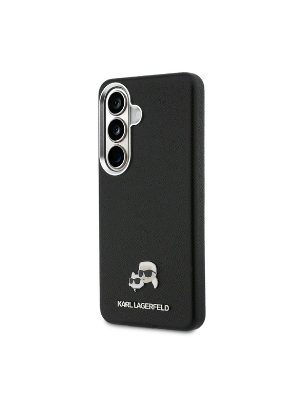Karl Lagerfeld Karl Lagerfeld Grained PU Leather K&CH Heads Magnetic Hátlap Samsung Galaxy S26+ számára Black