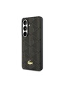 Lacoste Lacoste PVC Blend Monogram Gold Logo Magnetic Hátlap Samsung Galaxy S26+ számára Brown