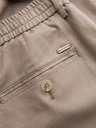 Ombre Clothing Férfi chino nadrág feltűrt lábszárral és lenvegyülettel – bézs V3 P1522 Ombre Clothing