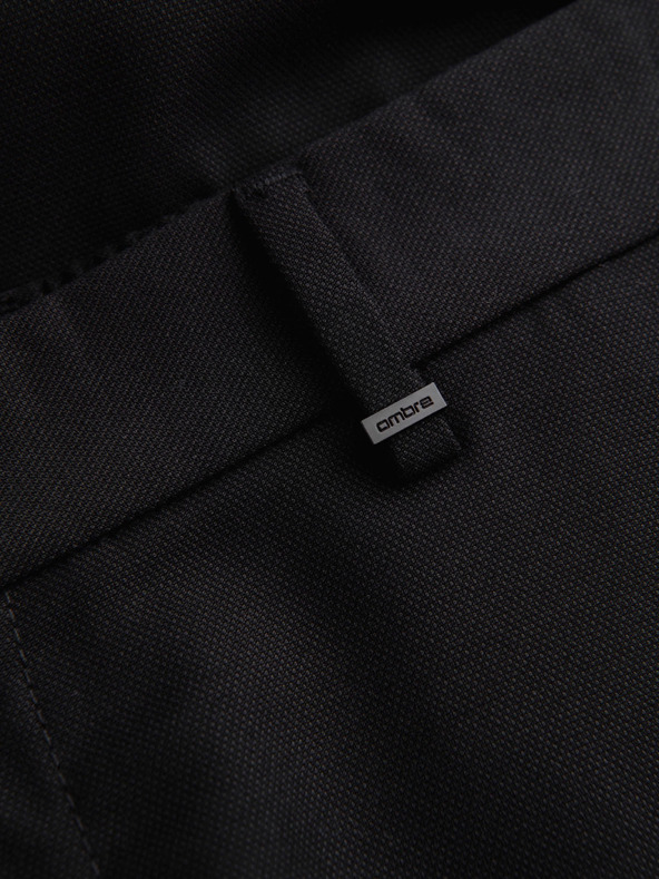 Ombre Clothing Férfi chino nadrág REGULAR FIT rugalmas derékkal – fekete V4 P1525 Ombre Clothing