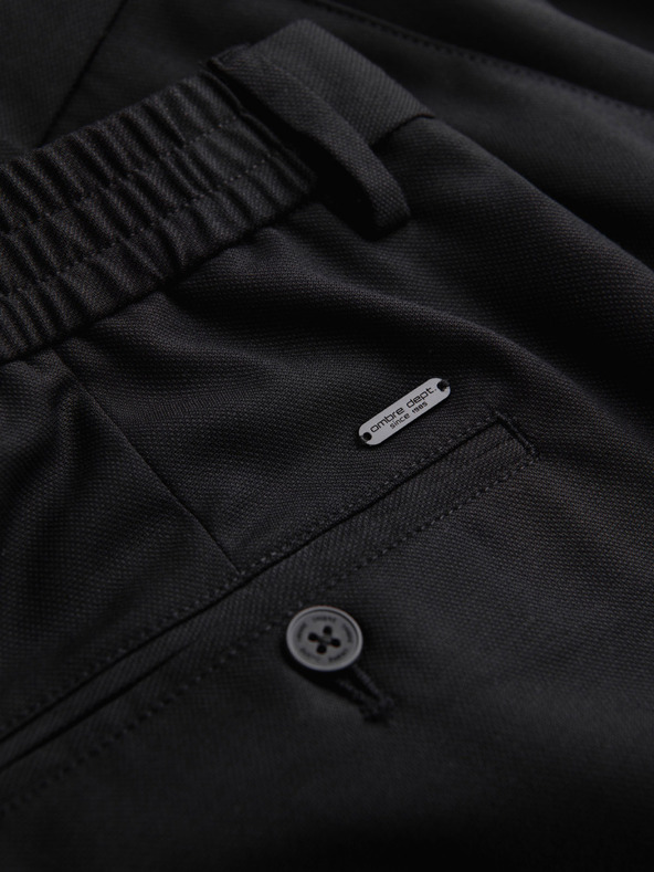 Ombre Clothing Férfi chino nadrág REGULAR FIT rugalmas derékkal – fekete V4 P1525 Ombre Clothing