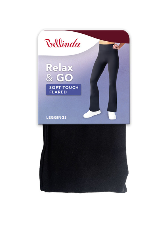 Bellinda RELAX & GO SOFT TOUCH LEGGINGS FLARED - Női leggings évelt lábszárral - fekete
