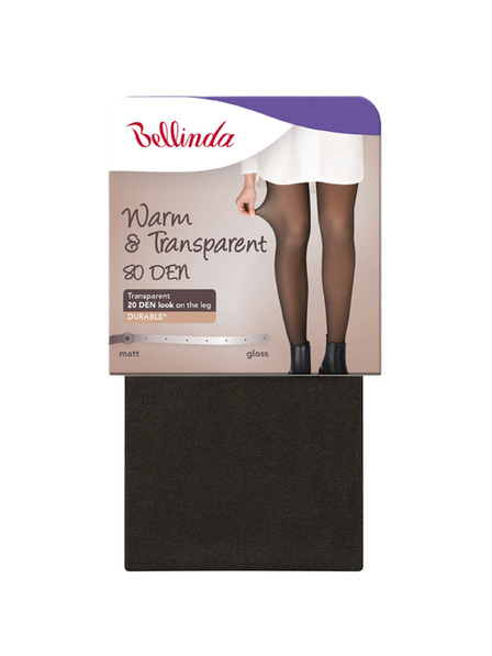 Bellinda WARM & TRANSPARENT 80 DEN - Női meleg harisnyanadrág 80 DEN - fekete
