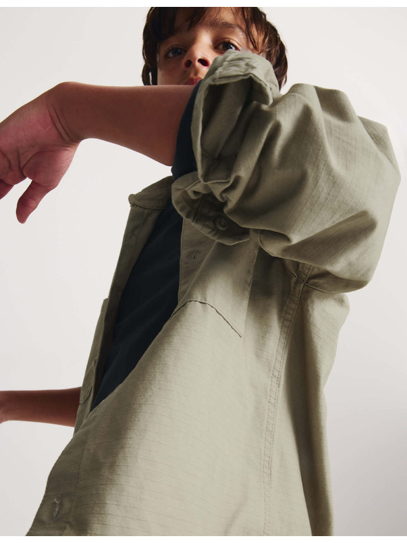 Marks & Spencer Ripstop tiszta pamut ing (6–16 év) Marks & Spencer bézs