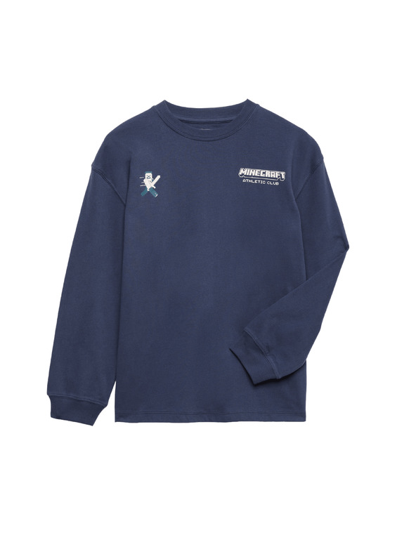 Marks & Spencer Tiszta pamut felső Minecraft™ motívummal (6–16 év) Marks & Spencer tengerészkék