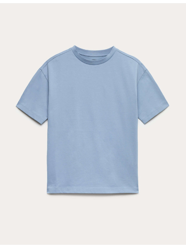 Marks & Spencer Supima™ tiszta pamut póló (6–16 év) Marks & Spencer kék