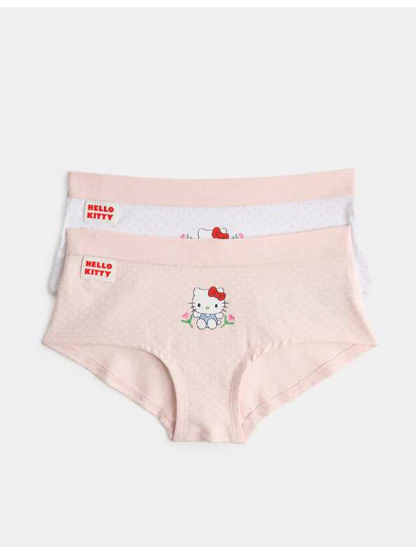 Marks & Spencer Hello Kitty™ rövidnadrág magas pamuttartalommal, 2 darab (5–16 év) Marks & Spencer rózsaszín