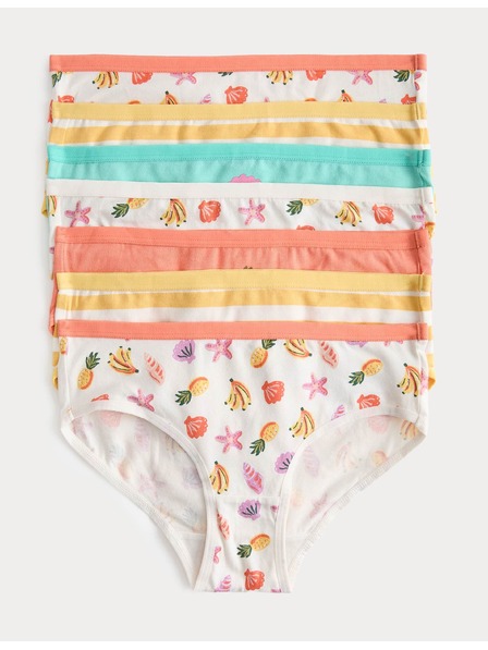 Marks & Spencer Magas pamuttartalommal rendelkező gyümölcsmintás fehérnemű, 7 darabos szett (18 hónapos – 14 év) Marks & Spencer rózsaszín