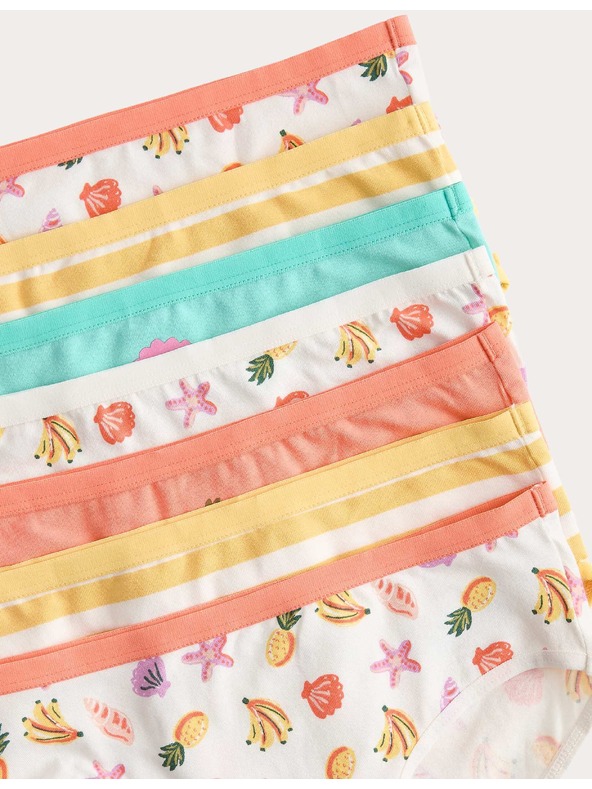 Marks & Spencer Magas pamuttartalommal rendelkező gyümölcsmintás fehérnemű, 7 darabos szett (18 hónapos – 14 év) Marks & Spencer rózsaszín