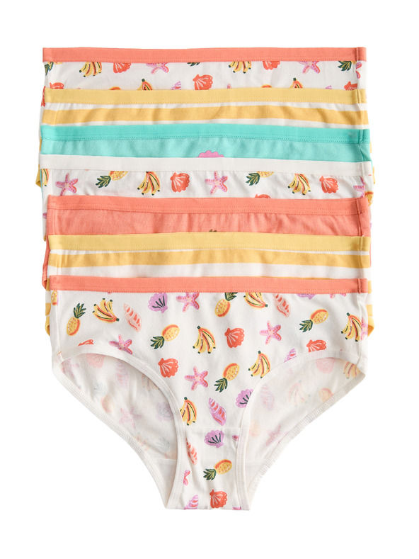 Marks & Spencer Magas pamuttartalommal rendelkező gyümölcsmintás fehérnemű, 7 darabos szett (18 hónapos – 14 év) Marks & Spencer rózsaszín