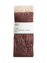 Marks & Spencer 2 darabos bordázott zokni magas pamuttartalommal (2–14 év) Marks & Spencer krémszín