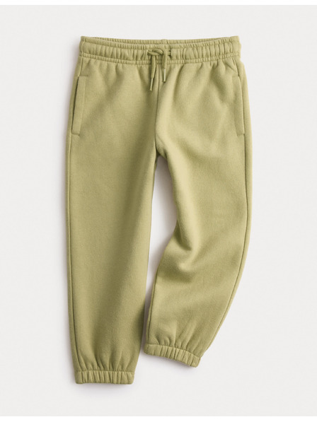 Marks & Spencer Magas pamuttartalomú jogging alsó (2–8 év) Marks & Spencer zöld
