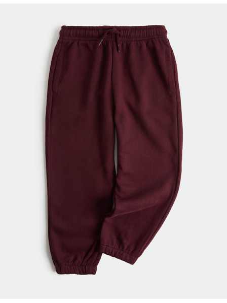 Marks & Spencer Egyszínű magas pamuttartalomú jogging alsó (2–8 év) Marks & Spencer piros