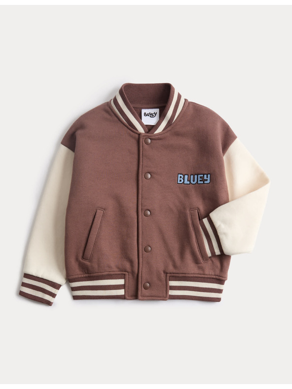 Marks & Spencer Bluey™ mintás bomber dzseki magas pamuttartalommal (2–8 év) Marks & Spencer barna