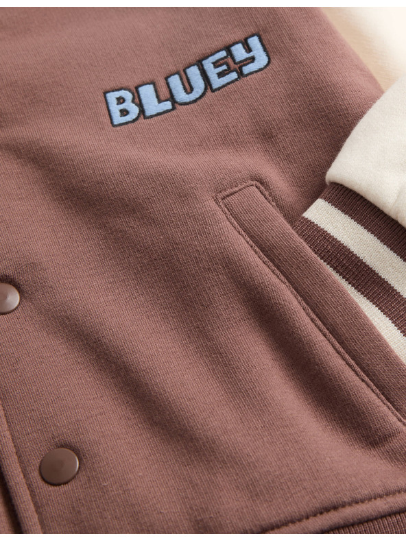 Marks & Spencer Bluey™ mintás bomber dzseki magas pamuttartalommal (2–8 év) Marks & Spencer barna