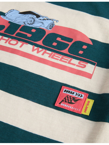 Marks & Spencer Hamis ujjú Hot Wheels™ mintás felső tiszta pamutból (2–8 év) Marks & Spencer zöld