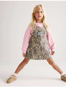 Marks & Spencer Kétrészes farmerból készült Leopard Pinny outfit (2–8 év) Marks & Spencer barna