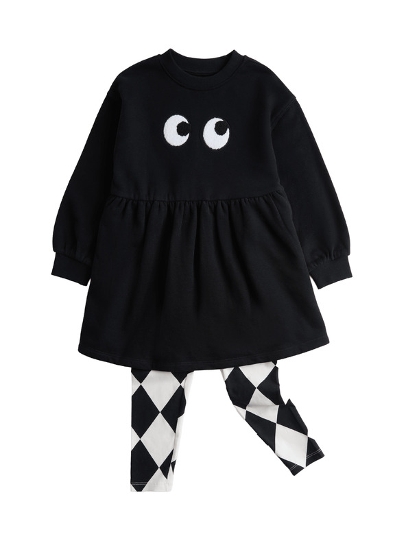 Marks & Spencer Kétrészes Halloween ruha és legging szett (2–8 év) Marks & Spencer szürke