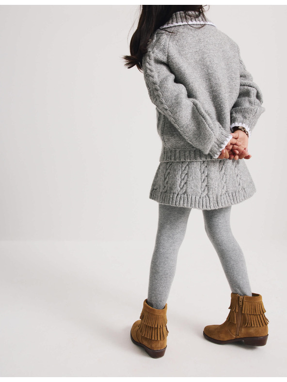Marks & Spencer Háromrészes kötött outfit szoknyával és harisnyával (3–5 év) Marks & Spencer szürke