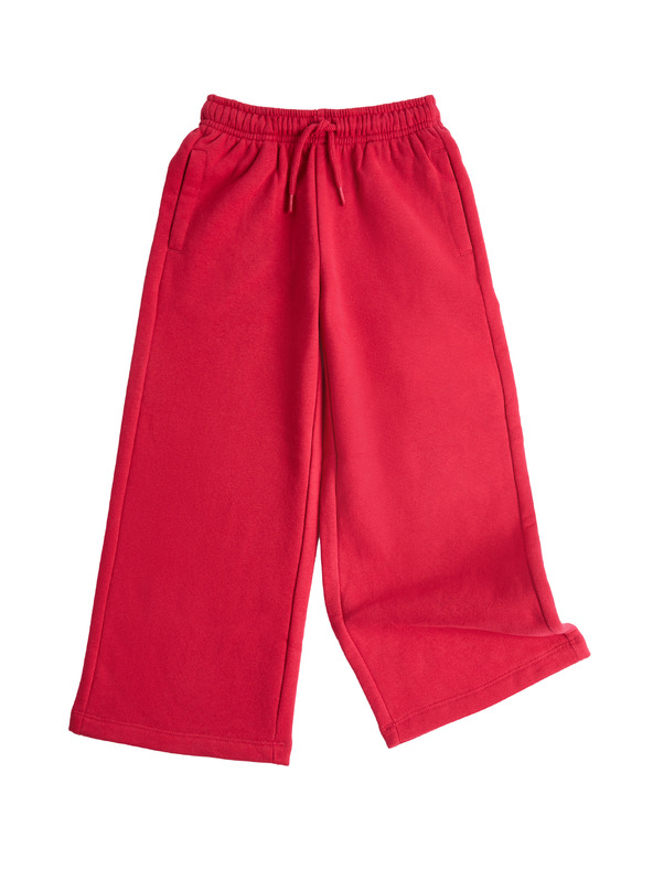 Marks & Spencer Széles magas pamuttartalmú nadrág (2–8 év) Marks & Spencer piros