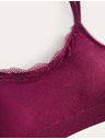 Marks & Spencer Rövid Jasmine felső csipkével és varrat nélküli szegéllyel, kötések nélkül Marks & Spencer rózsaszín