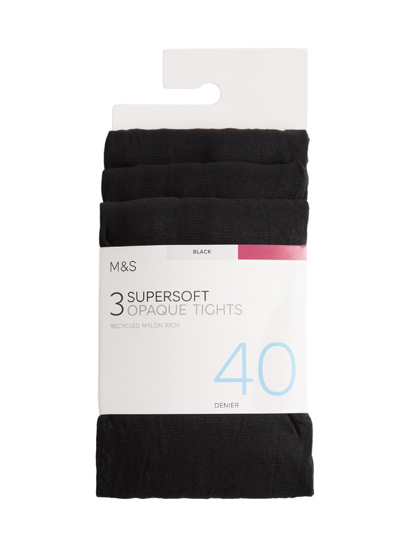 Marks & Spencer Matt extra finom harisnyanadrág, 40 denier, 3 pár Marks & Spencer fekete