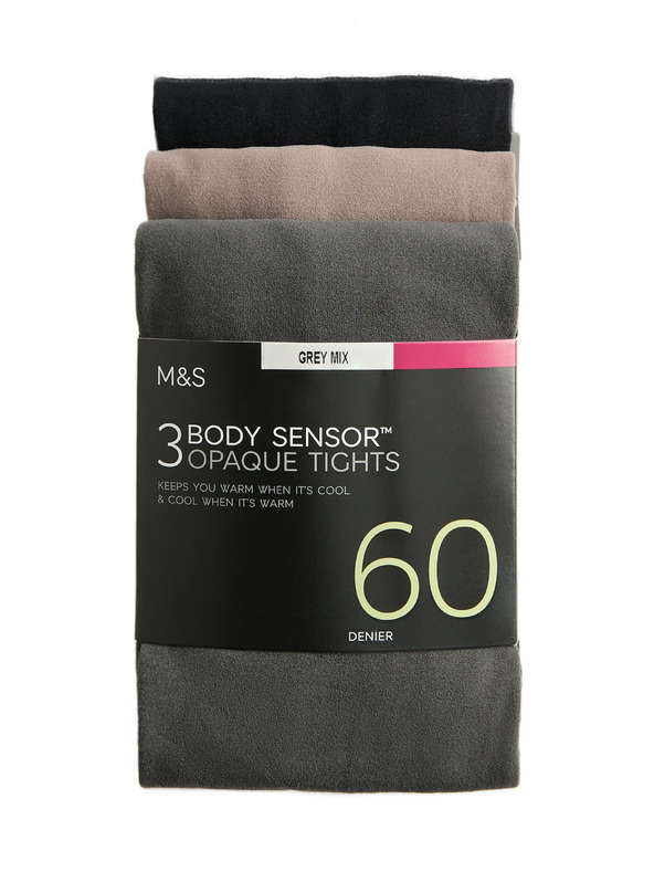 Marks & Spencer Harisnya Body Sensor™, 60 DEN, 3 pár csomag Marks & Spencer szürke