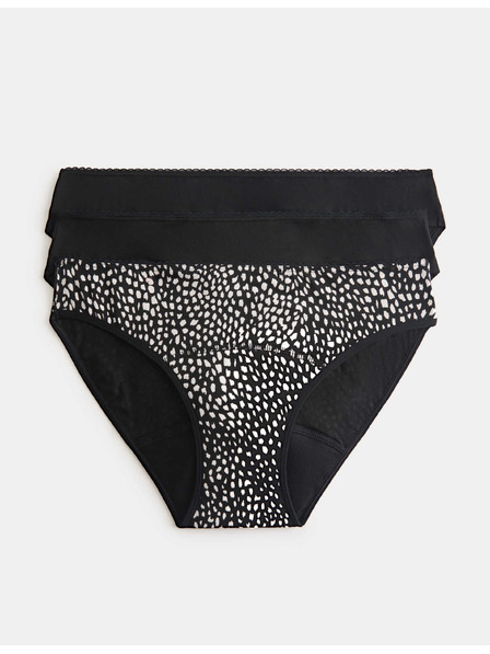 Marks & Spencer Menstruációs bikini alsónadrág magas pamuttartalommal, 3 db csomagban Marks & Spencer fehér