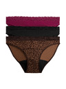 Marks & Spencer Menstruációs bikini alsónadrág magas pamuttartalommal, 3 db csomagban Marks & Spencer barna
