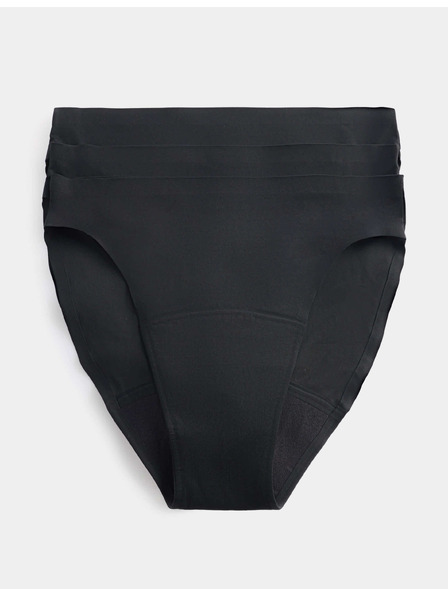 Marks & Spencer Magas derekú menstruációs alsónadrág magas felszívódással láthatatlan szegély nélkül, 3 db Marks & Spencer fekete