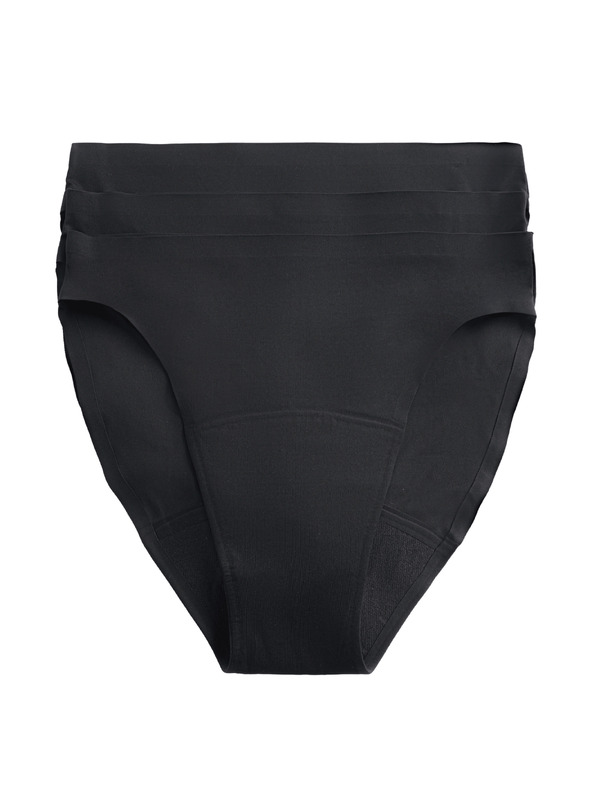 Marks & Spencer Magas derekú menstruációs alsónadrág magas felszívódással láthatatlan szegély nélkül, 3 db Marks & Spencer fekete