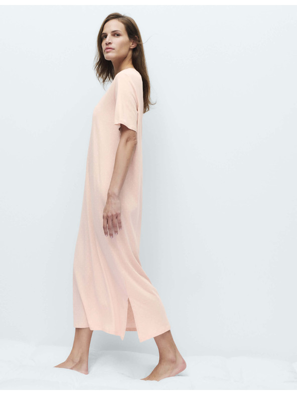 Marks & Spencer Hosszú éjszakai ing nyomattal pamutból és modálból Marks & Spencer rózsaszín