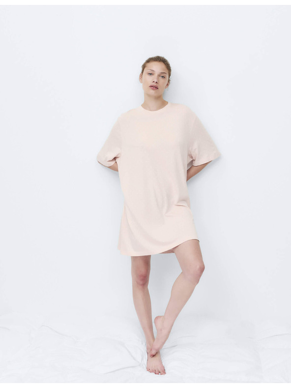 Marks & Spencer Pamut laza éjszakai ing modálból nyomattal Marks & Spencer krém