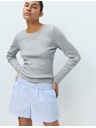 Marks & Spencer Pizsama bordázott felső Cool Comfort™ kezeléssel pamutból és modálból Marks & Spencer szürke