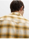 Marks & Spencer Kockás flannel ing tiszta pamuból, normál szabás Marks & Spencer sárga