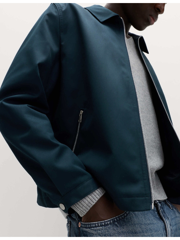 Marks & Spencer Harrington típusú dzseki, tiszta pamuból Marks & Spencer tengerészkék