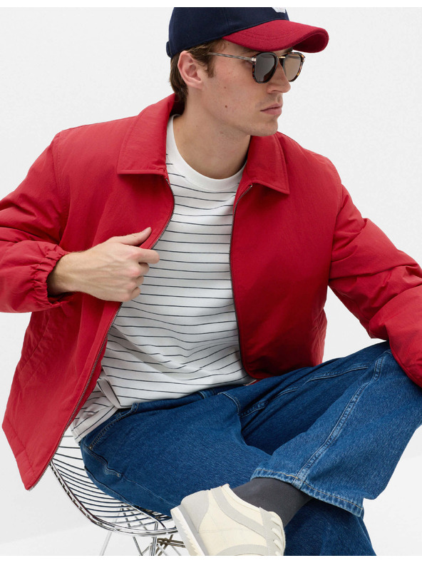 Marks & Spencer Harrington dzseki párnázással és zipperrel Marks & Spencer piros