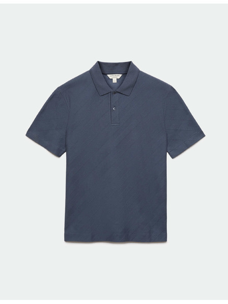 Marks & Spencer Textúrált jacquard pólóing gombos záródással tiszta pamutból Marks & Spencer tengerkék