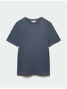 Marks & Spencer Prémium pamutból készült póló, szűk szabás Marks & Spencer tengerkék