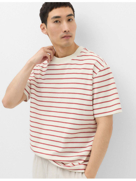 Marks & Spencer Breton póló textúrával magas pamuttartalommal Marks & Spencer piros
