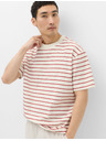 Marks & Spencer Breton póló textúrával magas pamuttartalommal Marks & Spencer piros
