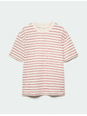 Marks & Spencer Breton póló textúrával magas pamuttartalommal Marks & Spencer piros