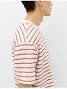 Marks & Spencer Breton póló textúrával magas pamuttartalommal Marks & Spencer piros