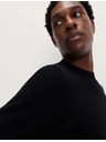 Marks & Spencer Textúrált pulóver nyakú megnyitással tiszta pamutból Marks & Spencer fekete