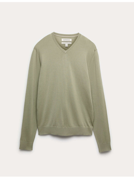 Marks & Spencer Pulóver V-nyakkivágással tiszta rendkívül finom merinó gyapjúból Marks & Spencer zöld