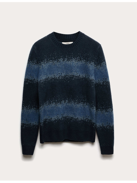 Marks & Spencer Szuperpuha ombré pulóver kerek nyakkivágással és gyapjúval Marks & Spencer kék